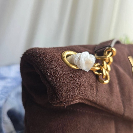 Замшевая сумка Yves Saint Laurent Lou Puffer 30x19 см   