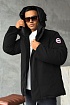 Чёрный пуховик Canada Goose Sanford logo-patch