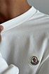 Свитшот белого цвета Moncler logo-patch