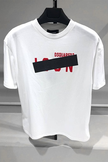 Мужская футболка Dsquared2 Tape Detail - White   