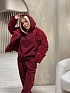 Женский бордовый костюм тройка MIU MIU