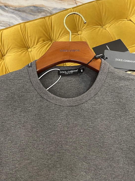 Мужская серая футболка Dolce & Gabbana Premium