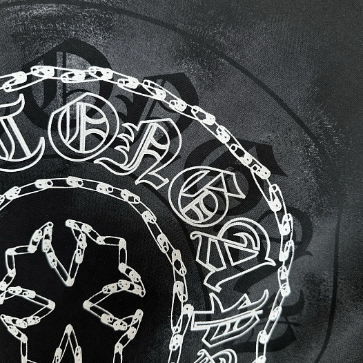 Чёрная оверсайз футболка Chrome Hearts Premium   