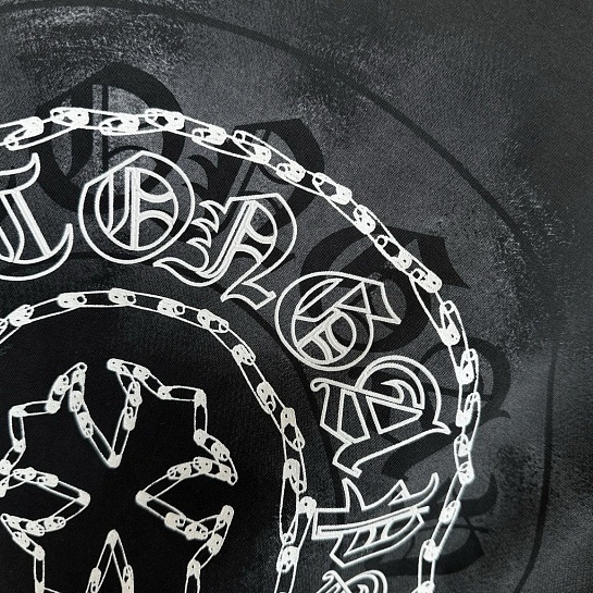 Чёрная оверсайз футболка Chrome Hearts Premium