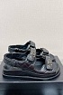 Женские кожаные сандалии Chanel чёрного цвета