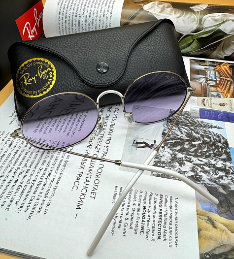 Солнцезащитные очки Ray-Ban Oval Metal - Purple   