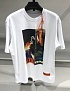 Белая оверсайз футболка Heron Preston Split Light Herons