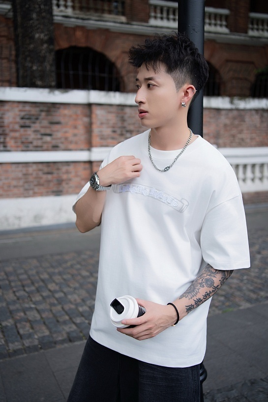 Белая оверсайз футболка Chrome Hearts Premium