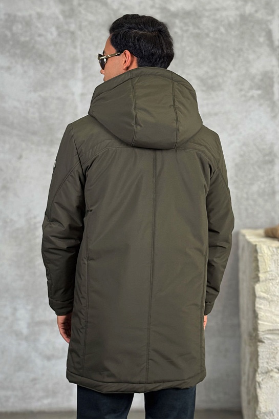 Парка цвета хаки Loro Piana logo-patch