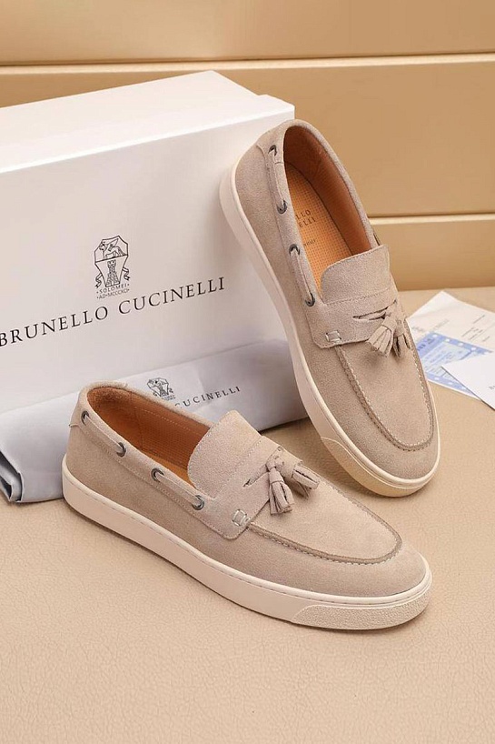 Мужские замшевые лоферы Brunello Cucinelli
