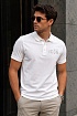 Мужское белое поло Dsquared2 ICON silver-logo
