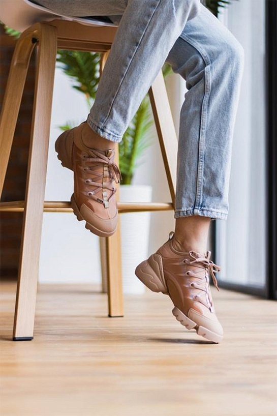 Женские кроссовки Dior D-Connect - Beige