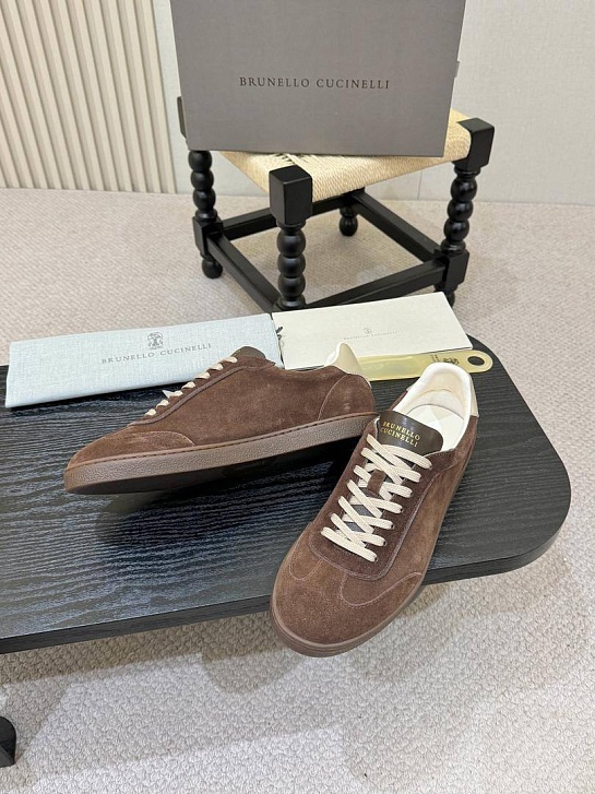 Замшевые кроссовки Brunello Cucinelli low-top - Brown