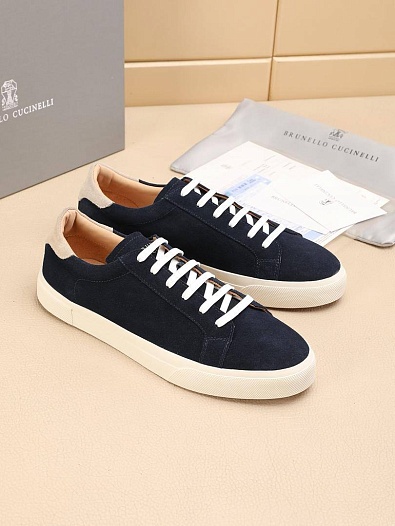 Мужские замшевые кроссовки Brunello Cucinelli   