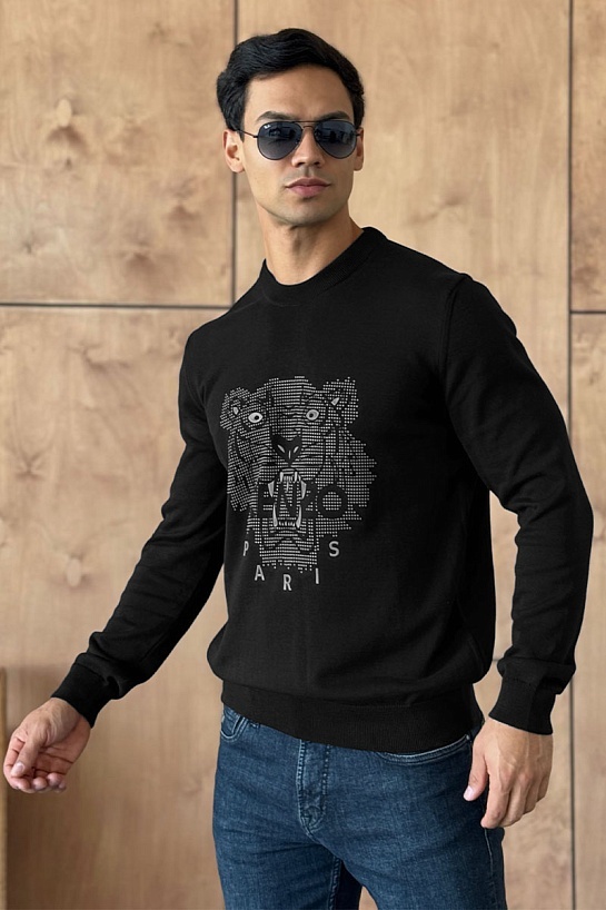 Чёрный свитшот Kenzo Tiger motif