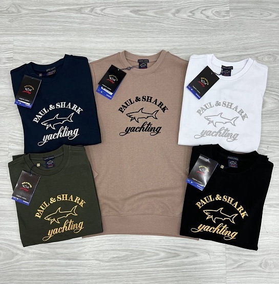 Мужской тёмно-синий свитшот Paul & Shark logo-embroidered