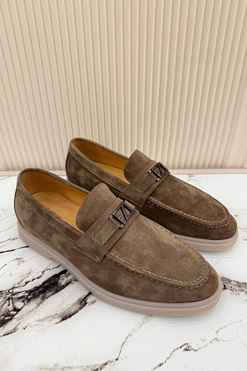 Мужские замшевые лоферы Ermenegildo Zegna   