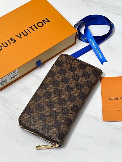Кожаное портмоне Louis Vuitton Damier Premium 19.5x10.5x2.5 см   