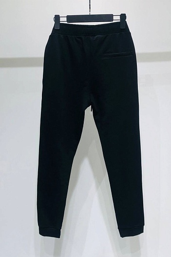 Мужские чёрные штаны Versace Greca-detail   