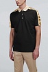 Чёрное поло Gucci Interlocking G stripe