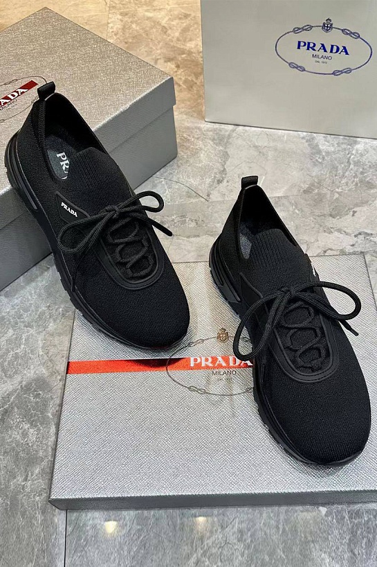 Мужские текстильные кроссовки Prada