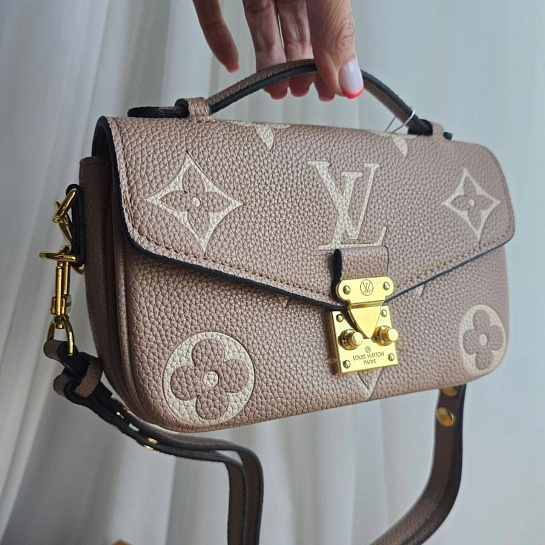 Кожаная сумка Louis Vuitton Pochette Mini 19x10 см - Beige