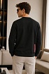 Мужской чёрный свитшот Prada logo-embroidered