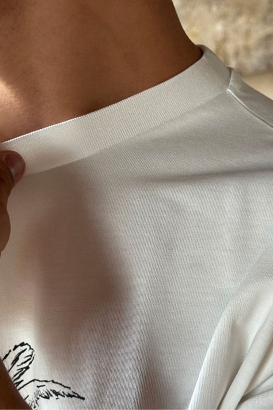 Белая оверсайз футболка Palm Angels logo print