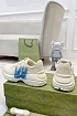 Женские кожаные кроссовки Gucci Rhyton