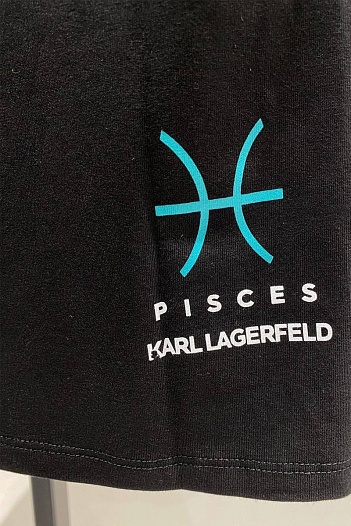 Женская чёрная футболка Karl Lagerfeld "Pisces"   