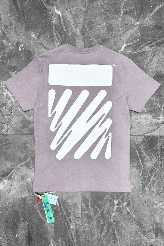 Оверсайз футболка Off-White Wave Diag print - Light Purple