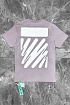 Оверсайз футболка Off-White Wave Diag print - Light Purple