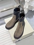 Женские замшевые сапоги Brunello Cucinelli premium - Beige