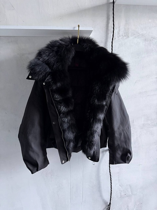 Женский бомбер с натуральным мехом Max Mara premium