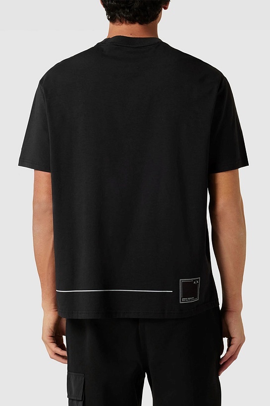 Мужская чёрная футболка Armani Exchange
