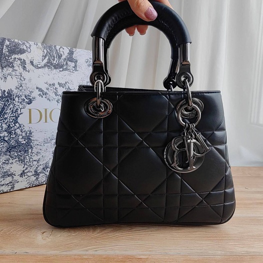 Кожаная сумка Dior Lady 25x18 см   