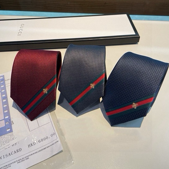 Галстук Gucci premium 146x7 см - Burgundy