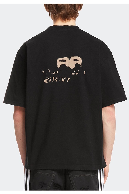 Футболка чёрного цвета Balenciaga Hand Drawn BB