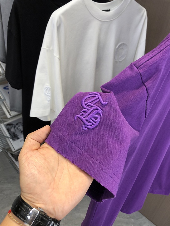 Фиолетовая оверсайз футболка Chrome Hearts Premium