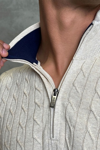 Мужской джемпер Polo Ralph Lauren cable-knit - Beige   