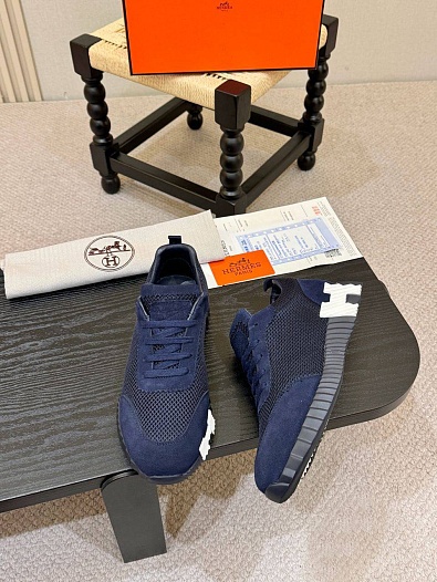 Мужские синие кроссовки Hermes Bouncing   