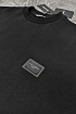 Чёрный оверсайз свитшот Dolce & Gabbana logo-plaque