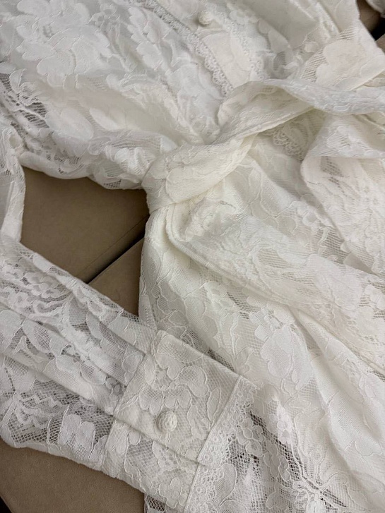 Женское кружевное платье белого цвета Zimmermann premium