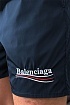 Тёмно-синие шорты Balenciaga Political Campaign logo