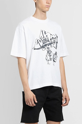 Белая футболка Off-White c/o Virgil Abloh graffiti-print   