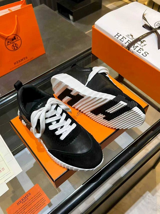 Женские комбинированные кроссовки Hermes Bouncing premium