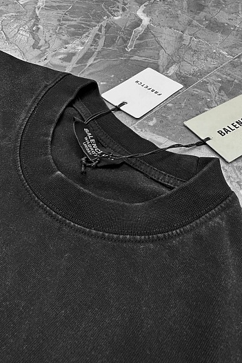 Чёрная оверсайз футболка Balenciaga College est.1917   