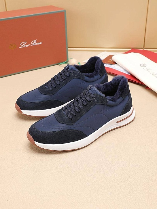 Кроссовки с мехом Loro Piana Week End Walk Evo