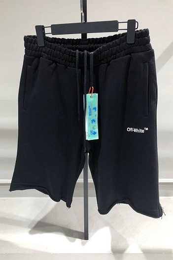 Мужские шорты Off-White Wave Diag print - Black   