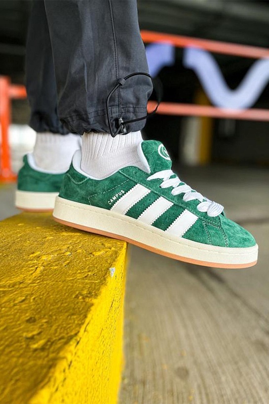 Кроссовки Adidas Campus - Dark Green / White
